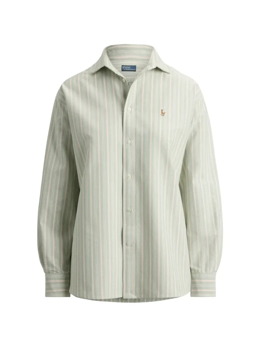 Полосатая рубашка с длинными рукавами Polo Ralph Lauren, зеленый