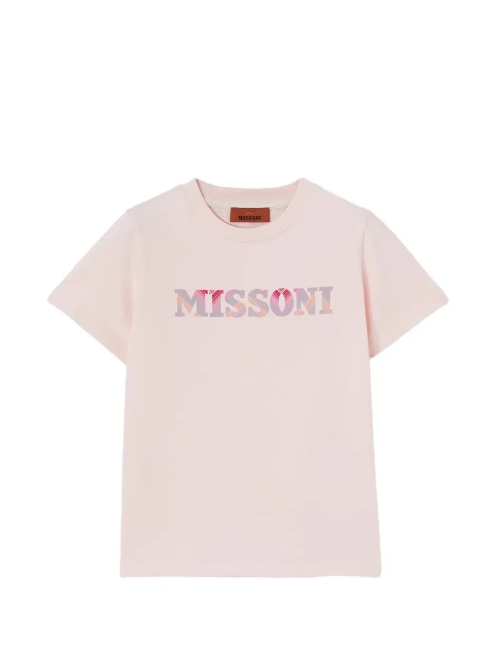 Футболка с короткими рукавами и логотипом Missoni Kids, розовый