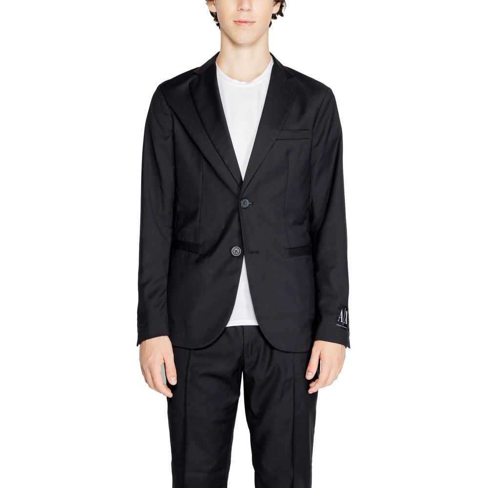 

Черный полиэстеровый блейзер Armani Exchange