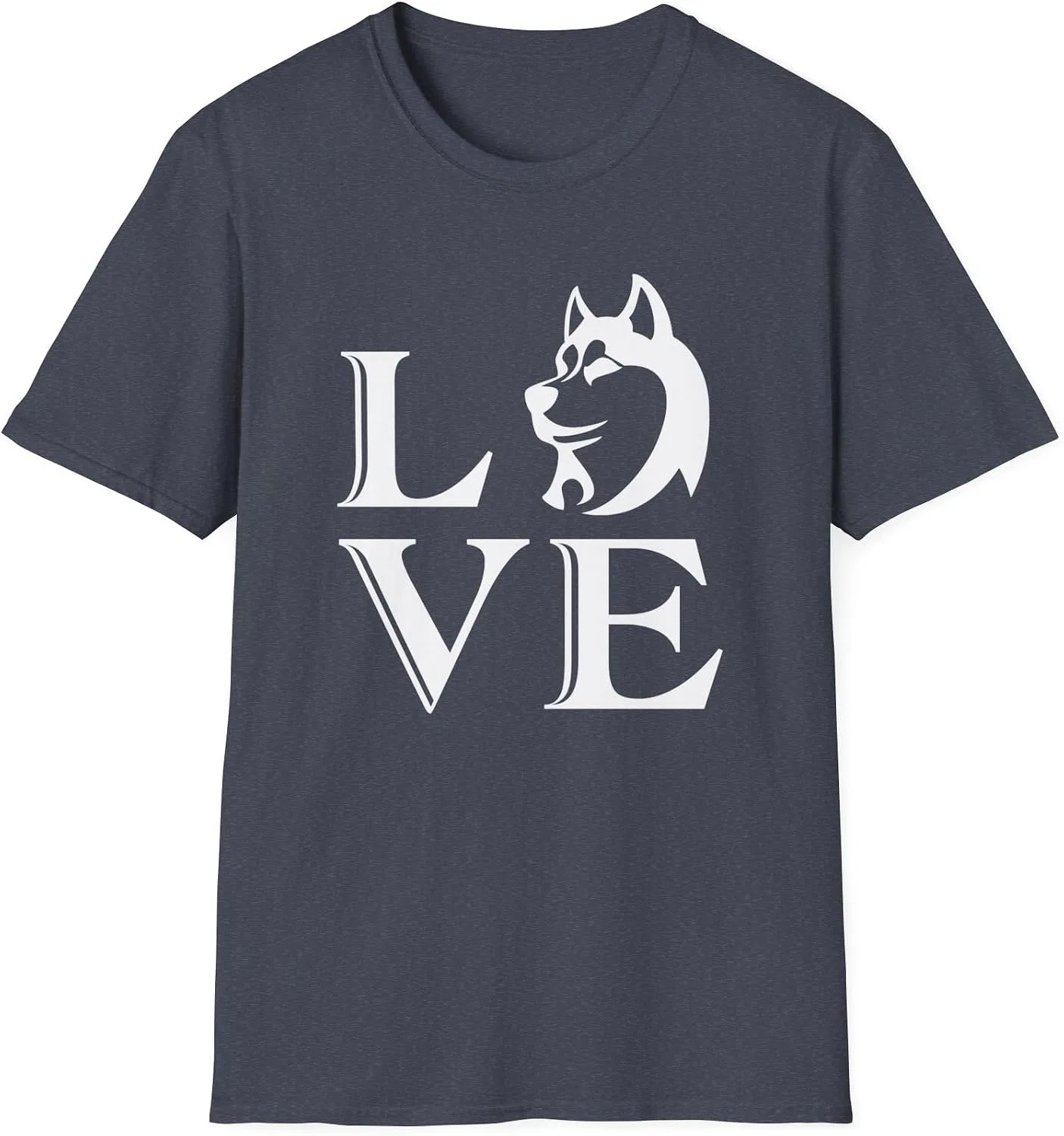 Мужская футболка с принтом Gildan 64000, Heather Navy
