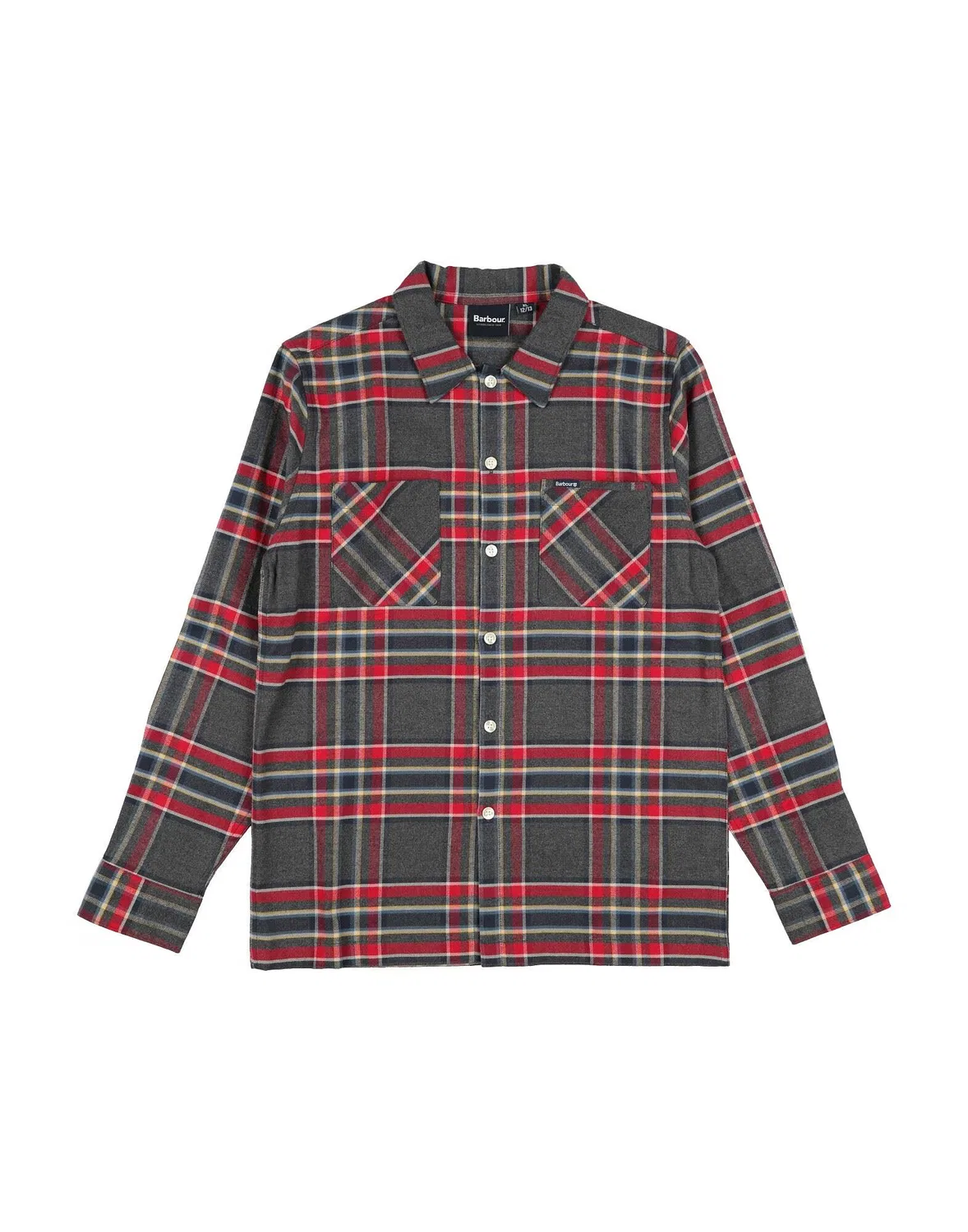 Детская фланелевая рубашка для мальчиков с принтом Barbour, серый