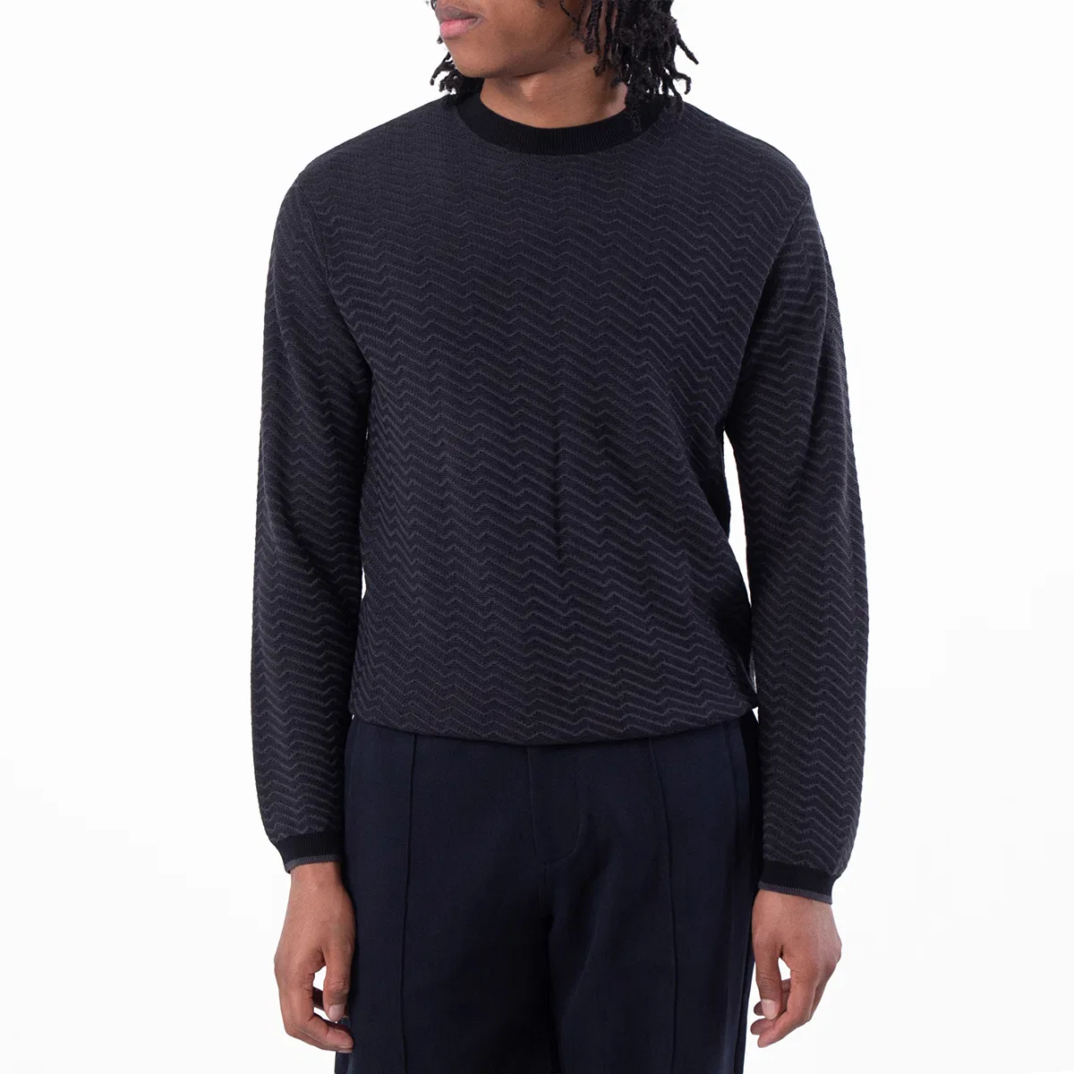 Свитер с длинным рукавом Emporio Armani, Black Chevronne