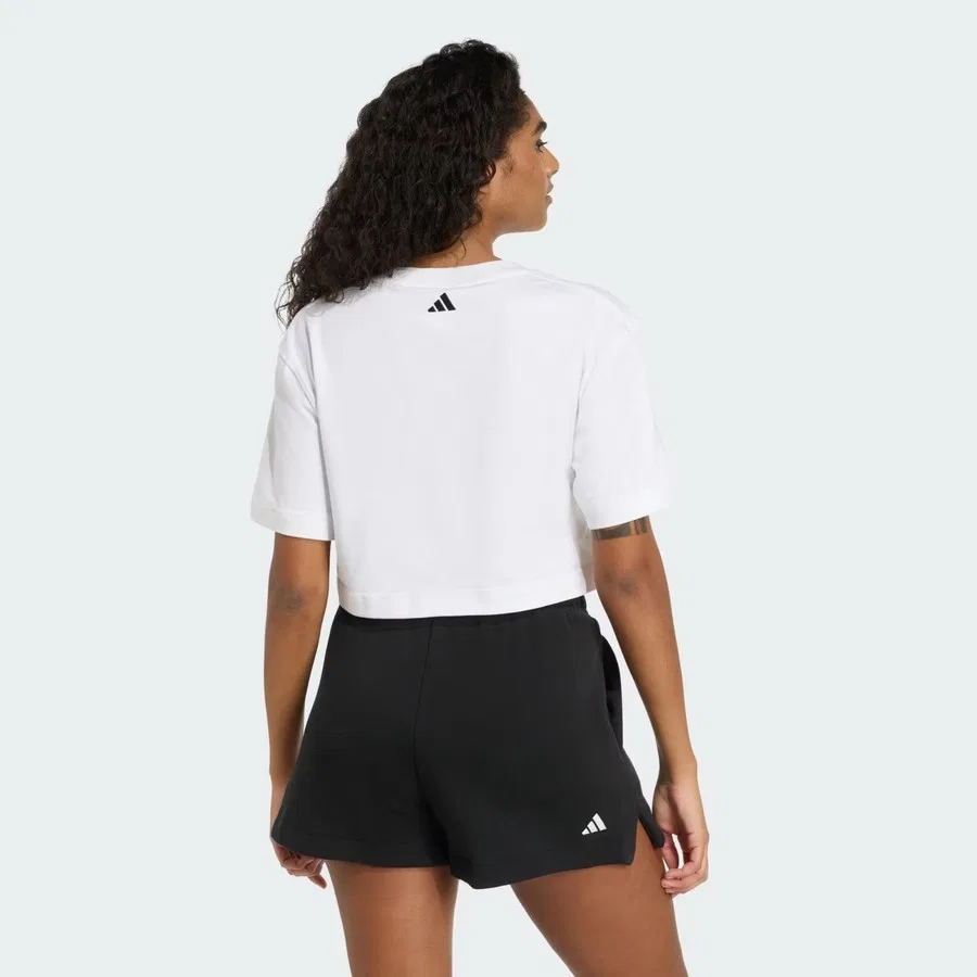 Футболка женская с принтом x Fortnite Crop adidas, Белый — фото 2