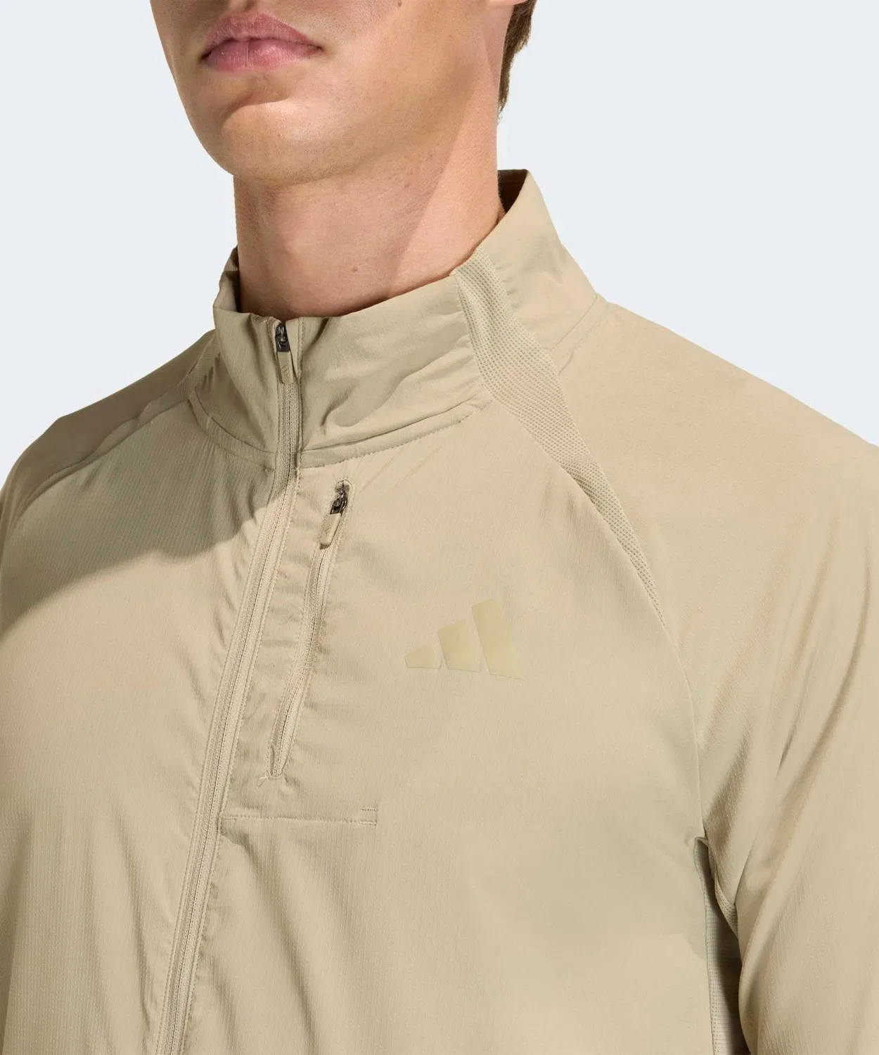 Мужская куртка-ветровка с сетчатыми вставками, модель Adi365 Formotion, Adidas, Beige — фото 3