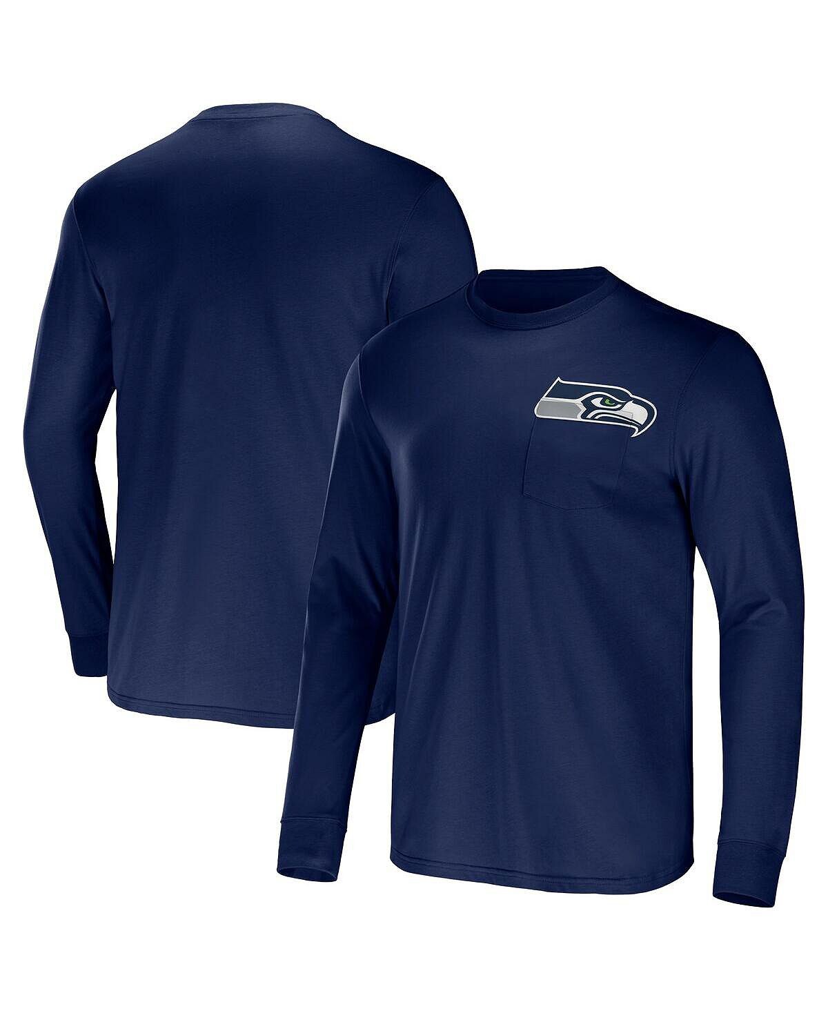 

Мужская футболка с длинным рукавом из коллекции nfl x darius rucker by college navy seattle seahawks team Fanatics, синий