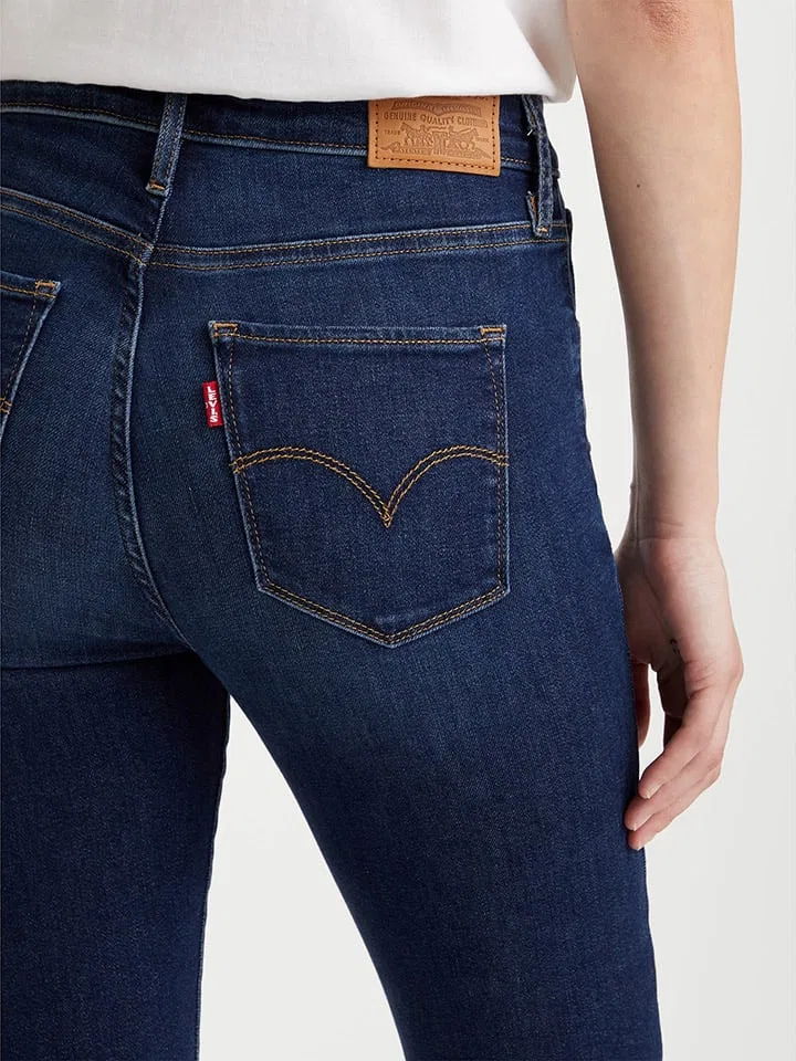 Женские джинсы с завышенной талией Levi's, Dark Blue — фото 4