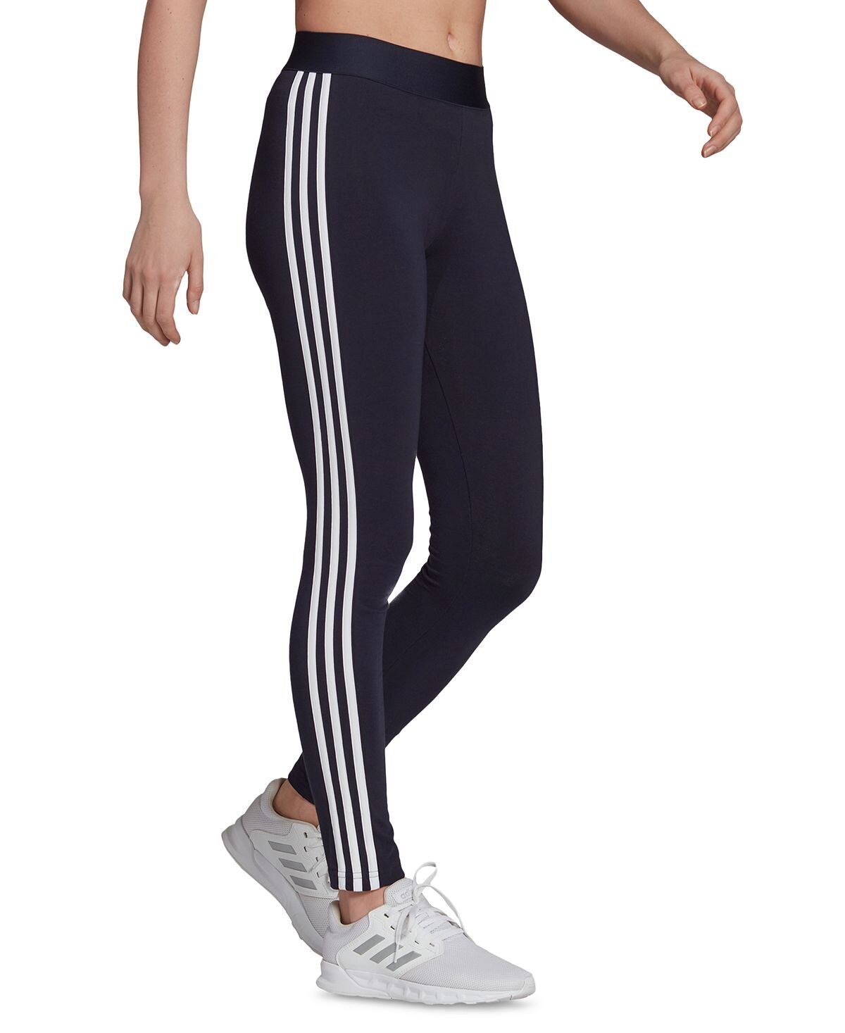 

Женские полноразмерные хлопковые леггинсы essentials с 3 полосками, xs-4x adidas, синий