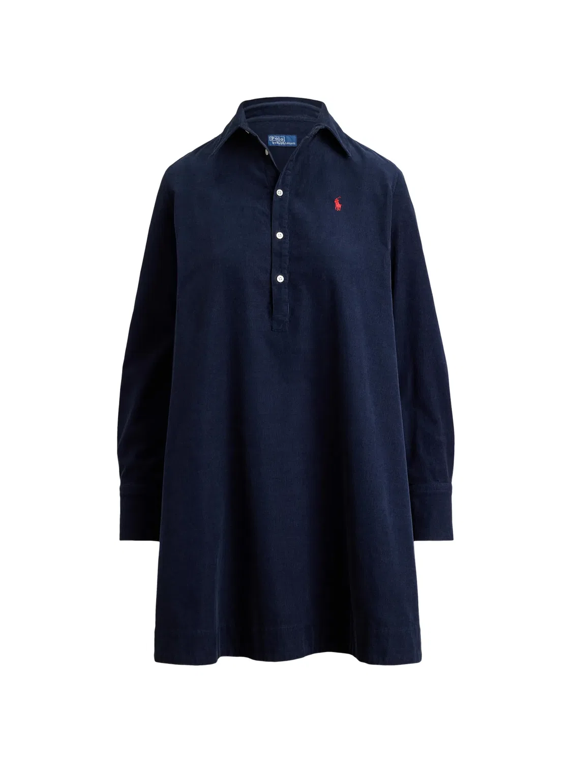 Платье мини с вышитым логотипом Polo Ralph Lauren, синий