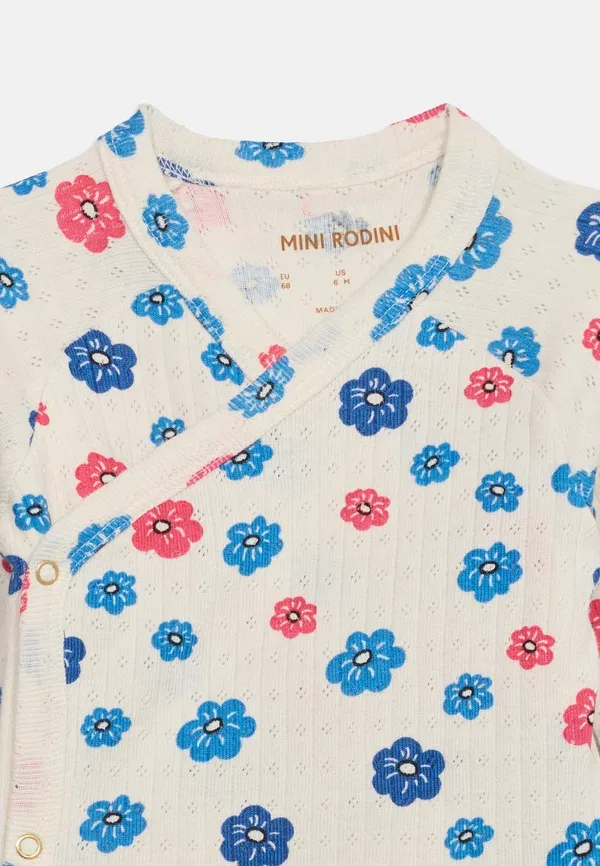 Боди с цветочным принтом Flowers baby unisex set, Mini Rodini, Multi-coloured, мультиколор — фото 3