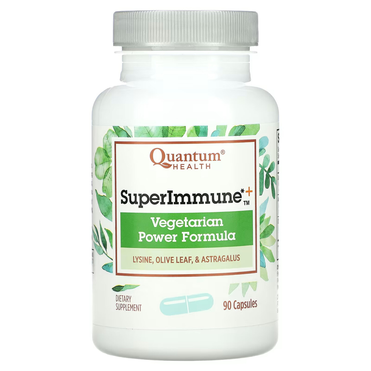 

Quantum Health, Супер Иммун+, мощная вегетарианская формула продукт, 90 капсул