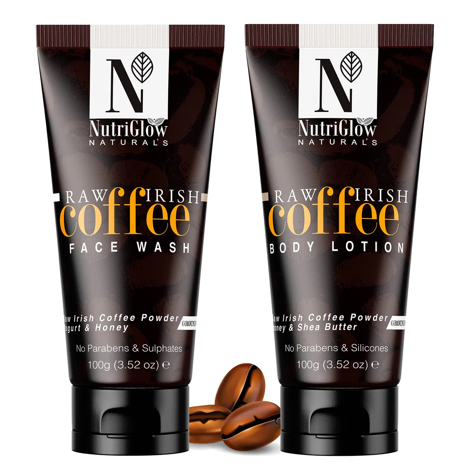 Набор для лица и тела Кофе, NUTRIGLOW, 100 г + 100 г