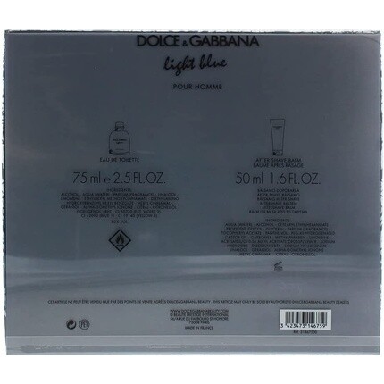 Подарочный набор Dolce & Gabbana Light Blue 75 мл EDT + 50 мл бальзама после бритья — фото 2