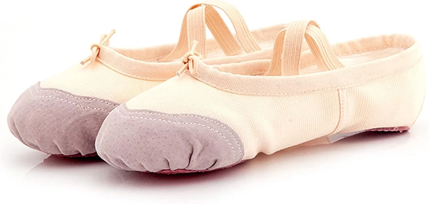 Детские балетки для девочек с принтом Canvas Ballet Dance Shoes Girls Split Sole Ballet Shoes Performance Yoga Slippers Professiona𝐥 Ballerina Flat𝐬 — фото 3