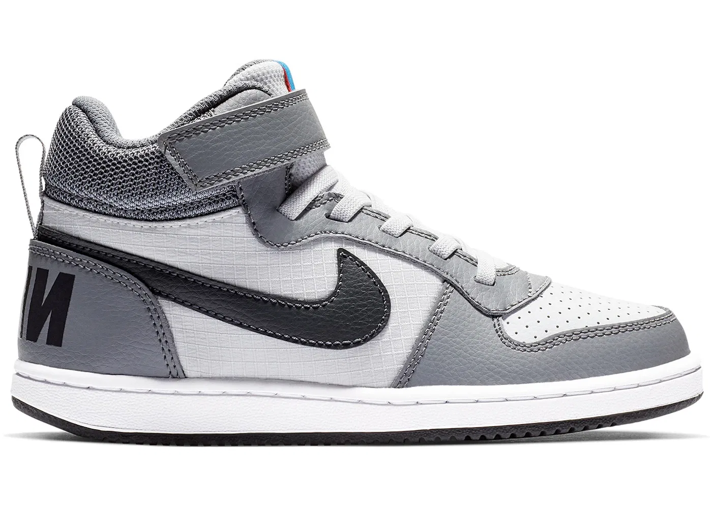 Детские кроссовки с высоким верхом Nike Court Borough Mid Nike, Cool Grey/Pure Platinum/Photo Blue/Anthracite