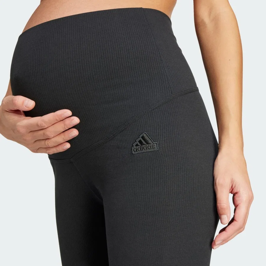 Леггинсы для беременных с высоким поясом Adidas Sportswear IP2286, Черный — фото 4