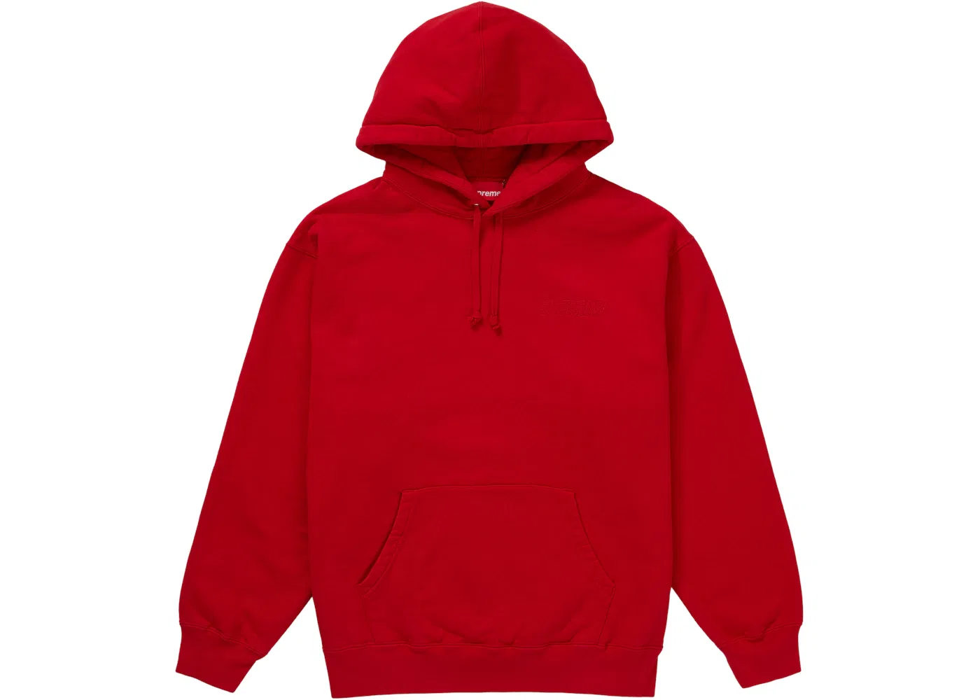 Мужская худи с капюшоном с принтом Hooded Sweatshirt Supreme, Red — фото 2