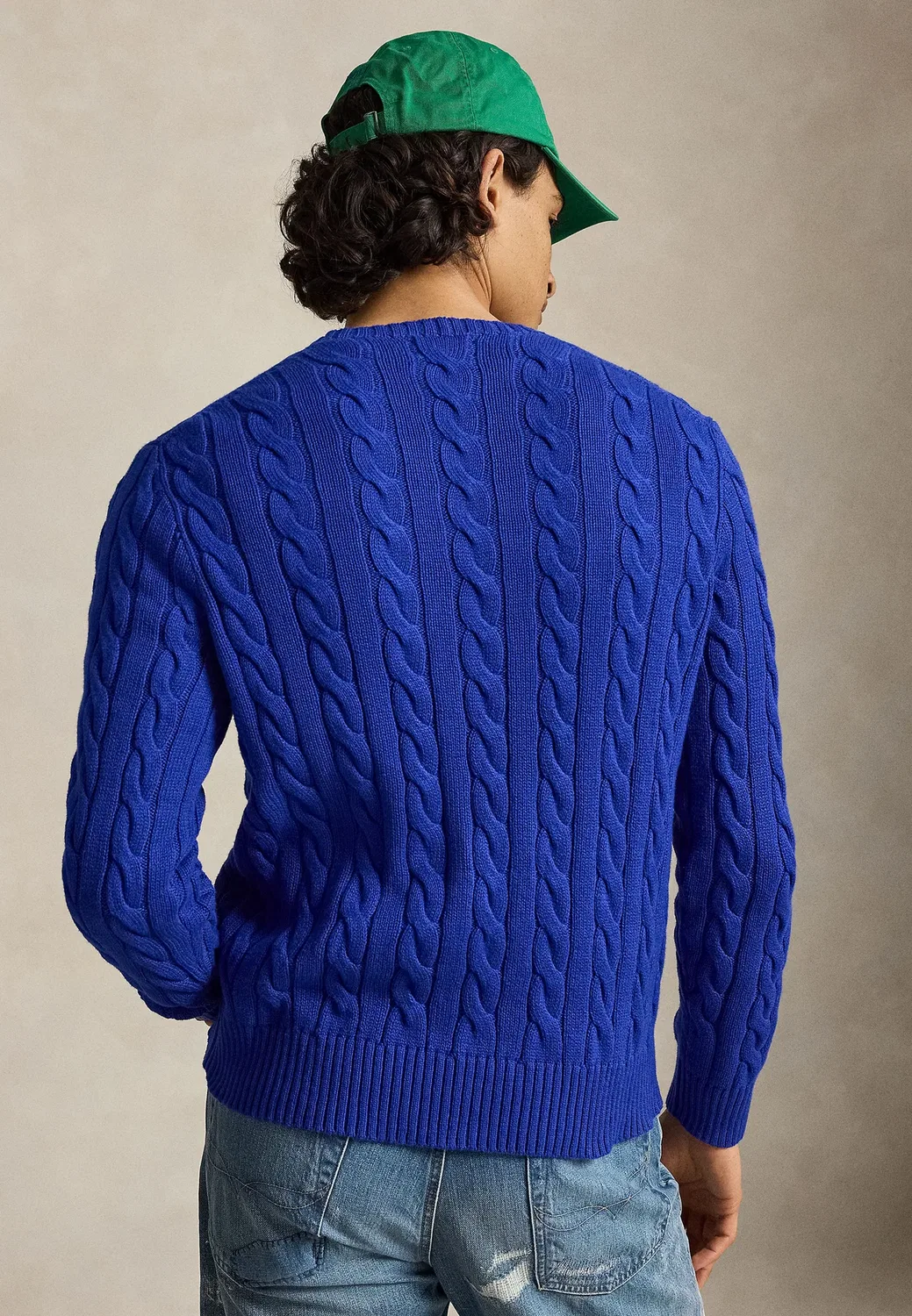 Хлопковый свитер крупной вязки - джемпер Polo Ralph Lauren, Active Royal — фото 3