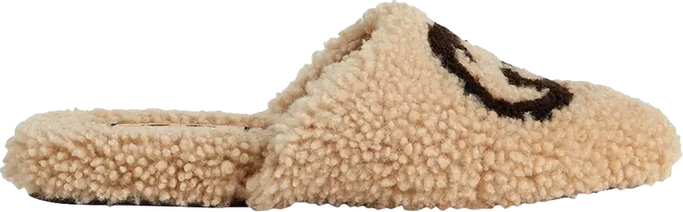 Кроссовки Gucci Wmns Faux Shearling Slipper Butterscotch, коричневый
