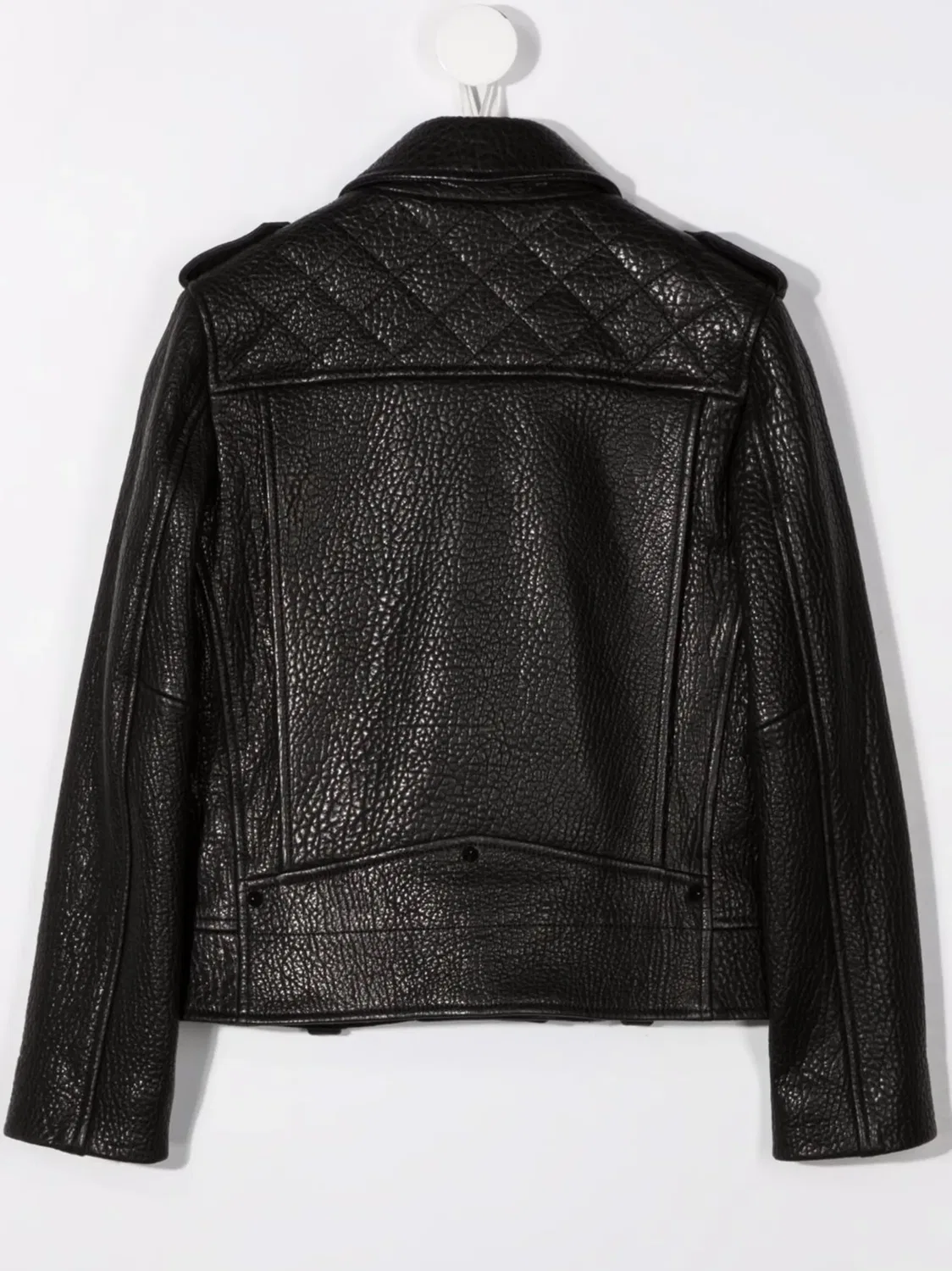 Куртка байкерская из кожи ягненка Philipp Plein, черный — фото 2