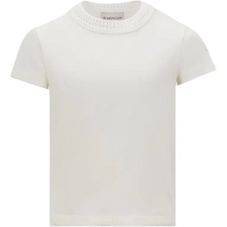 Детская футболка с круглым вырезом Moncler, White