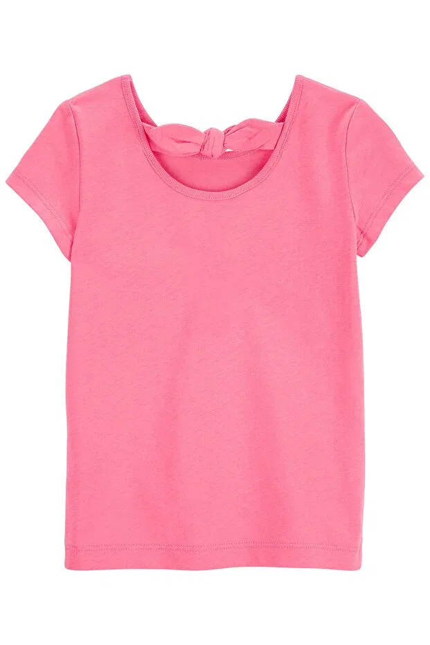 Детская хлопковое футболка для девочек с коротким рукавом Carter'S, Pink — фото 2