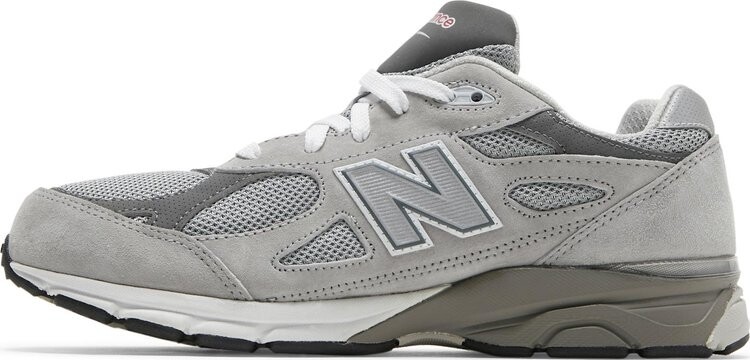 Детские кроссовки New Balance 990v3, серый/зеленый — фото 4