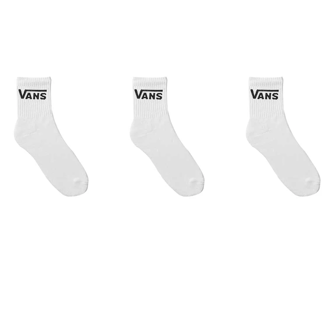 Детские носки до колена с принтом Vans Half Crew, 3 пары, белые — фото 2