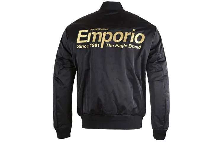 Мужская куртка с V-образным вырезом Emporio Armani, Black