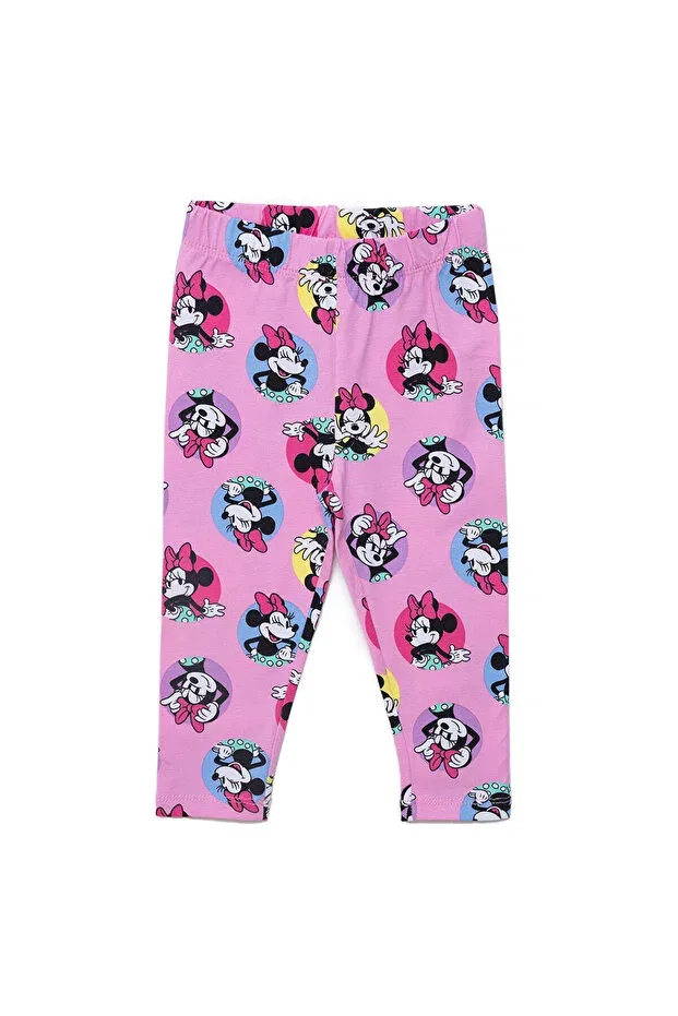 Детские леггинсы для девочек с принтом Minnie Mouse Disney, Розовый