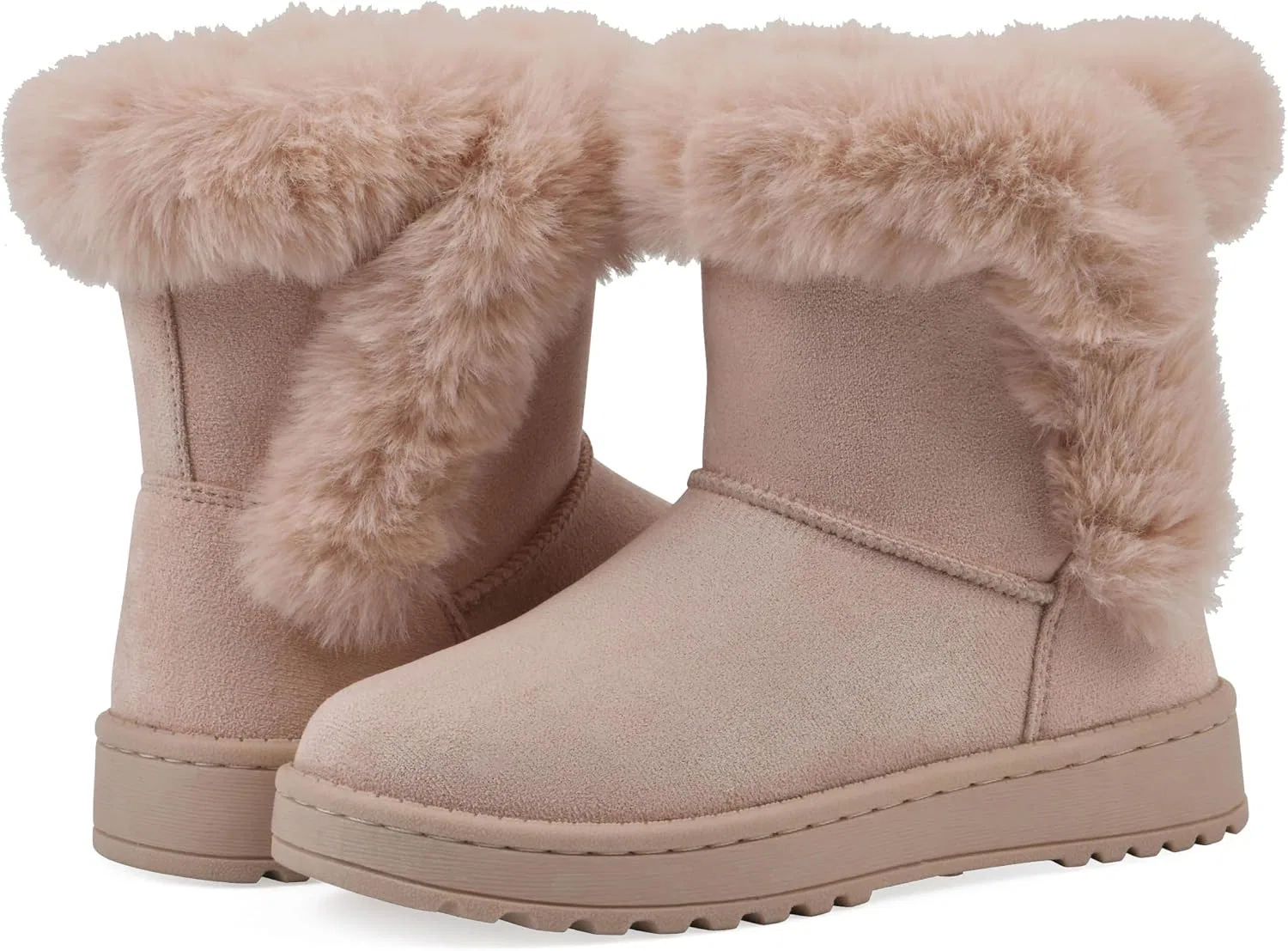 Детские ботинки для девочек с искусственным мехом Incher WHITE MOUNTAIN, Blush/Fabric — фото 2
