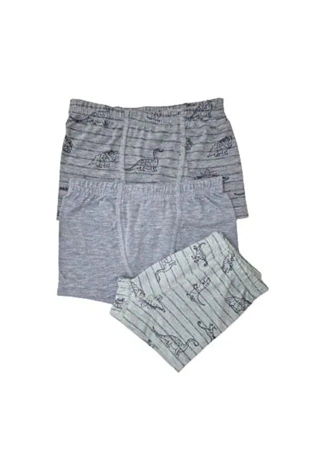Детский комплект боксеров для мальчиков с принтом Elmas Kids, Gray