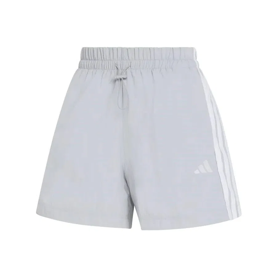 Шорты женские с высокой посадкой и эластичным поясом, модель W 3s Wv Sho, adidas, Halo Silver / White