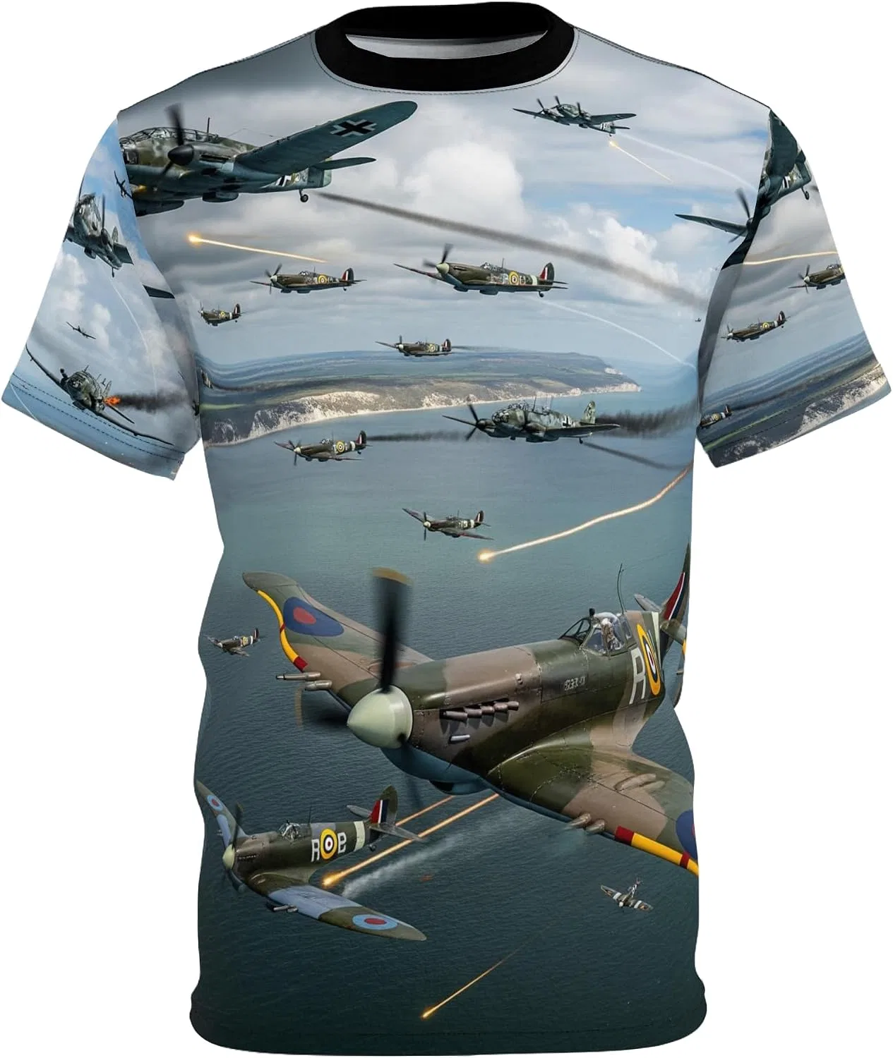 Унисекс футболка с принтом Battle of Britain, Black