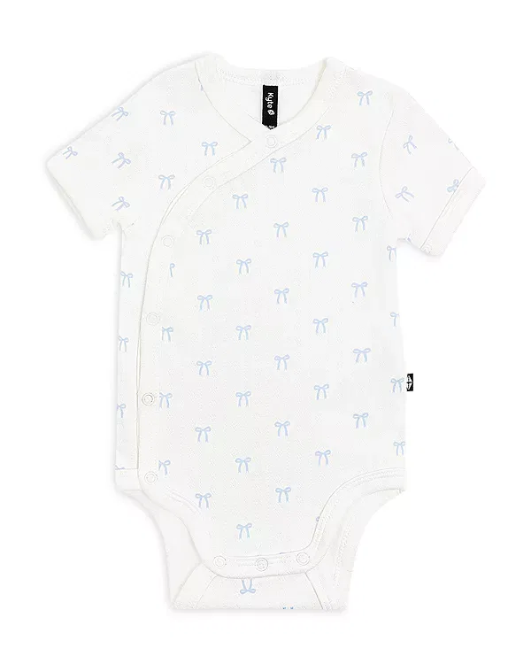 Детский боди-кимоно с V-образным вырезом из понтеле Kyte Baby, Sweet Blue