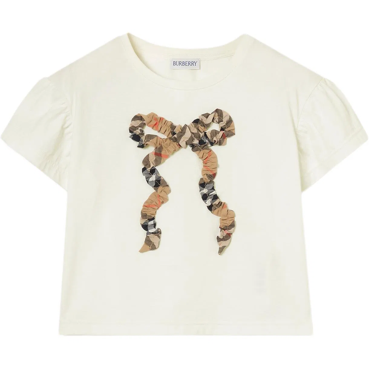 Футболка хлопковая с круглым вырезом Burberry, White