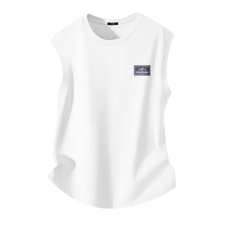 Детская майка без рукавов MINISO, [40° Refreshing]White (Mb Continuous Mountains Chest Logo)