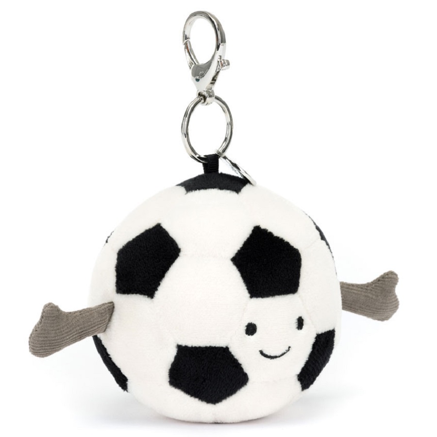 

Брелок Jellycat Amuseables Sports Football, белый/черный/серый