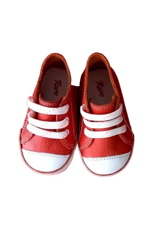 Детские туфли для мальчиков кожаные First step baby shoes Raro, Orange