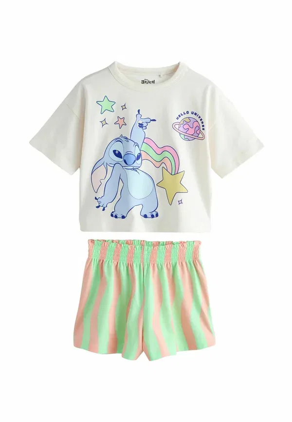 Комплект пижамы из 2 предметов с принтом Lilo and Stitch Next, lilac ecru, сиреневый — фото 4