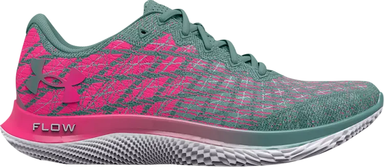 

Кроссовки Under Armour Flow Velociti Wind 2 Retro Teal Electro Pink, зеленый