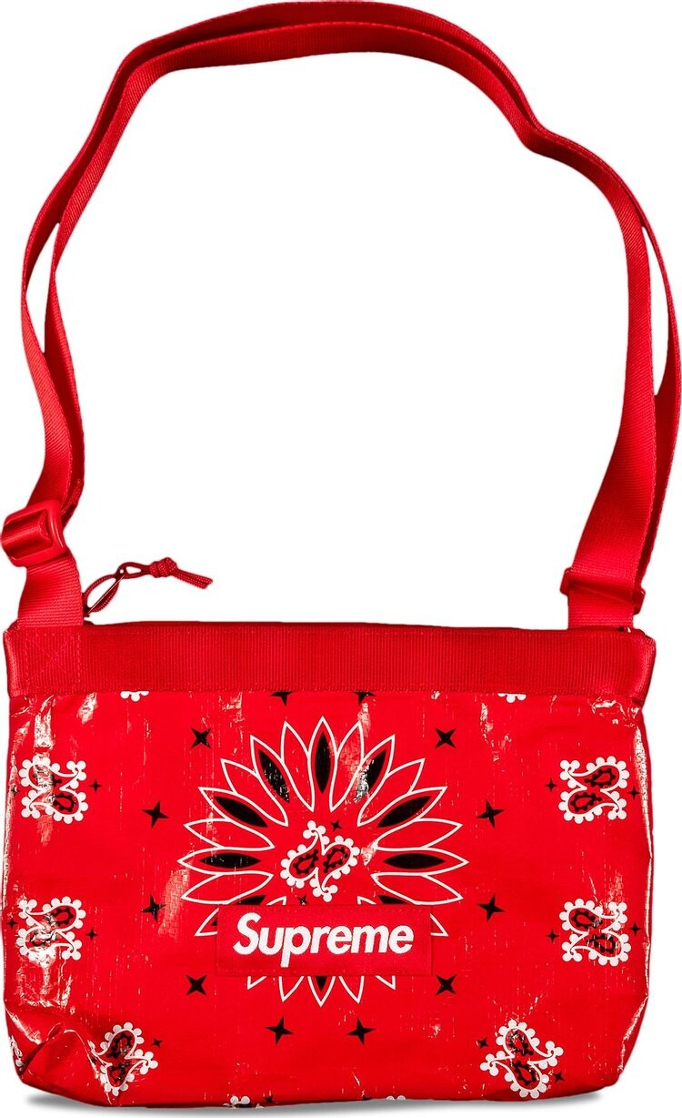 

Сумка Supreme Bandana Tarp Side Bag Red, красный