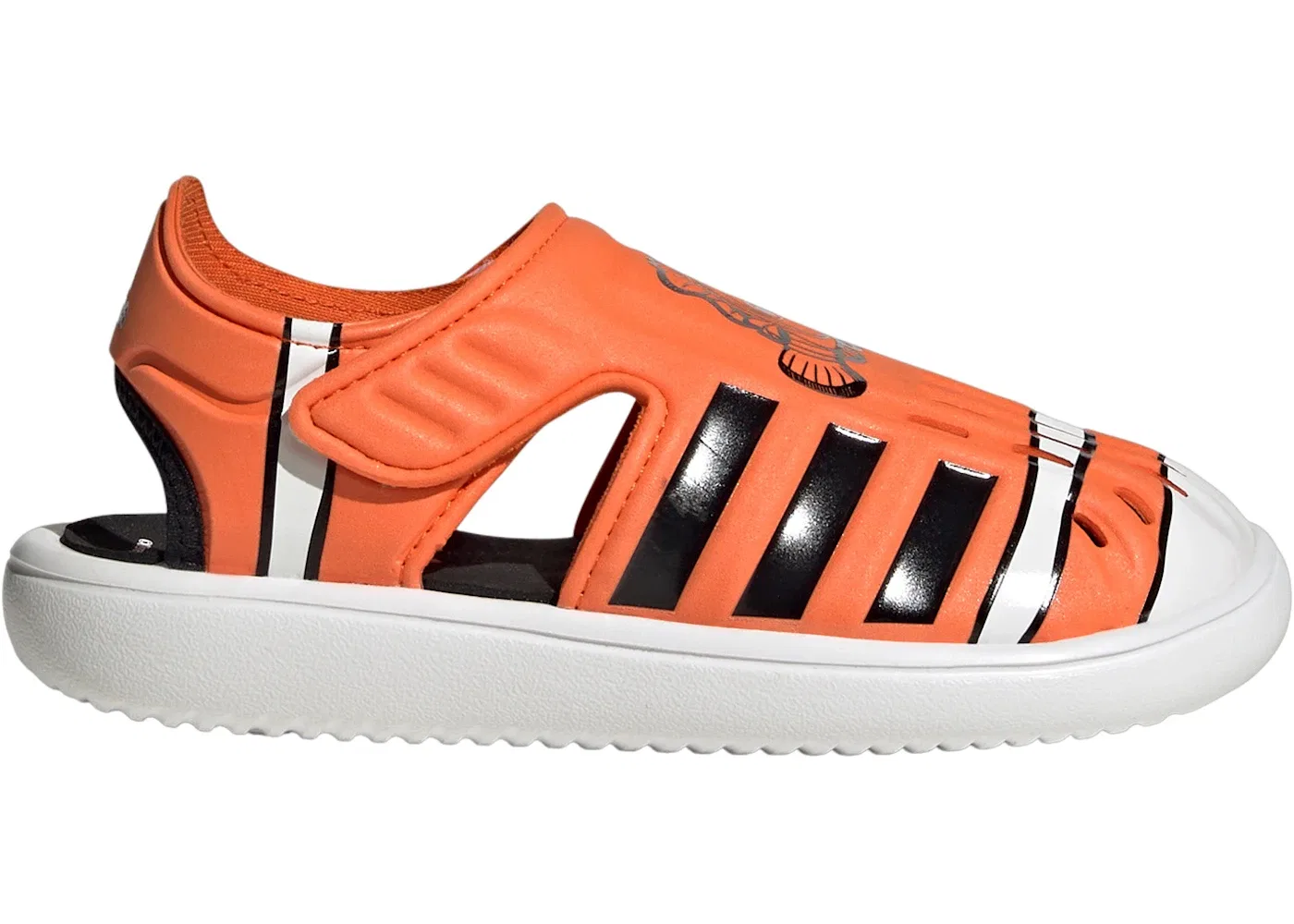 Детские сандалии с принтом Finding Nemo and Dory Adidas, Orange Core Black Cloud White