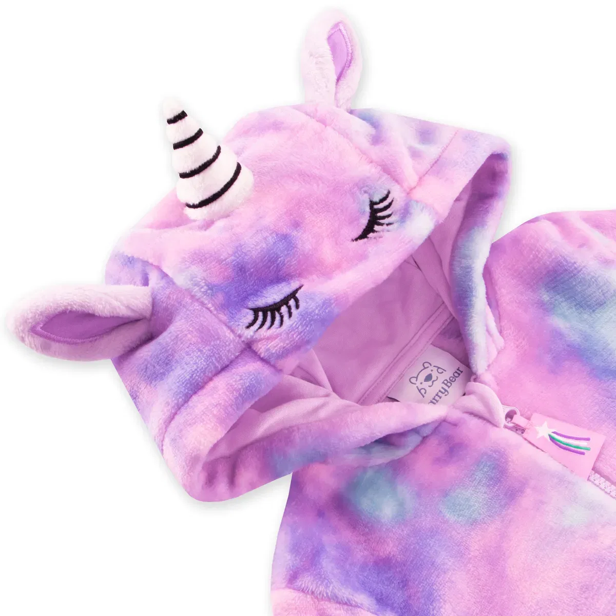 Детский боди-комбинезон с принтом Tie Dye Unicorn, Harry Bear, Purple — фото 3