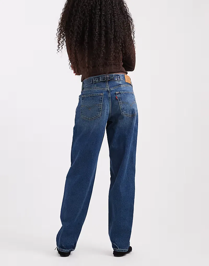 Свободные зауженные джинсы Levi's средне-синий — фото 3