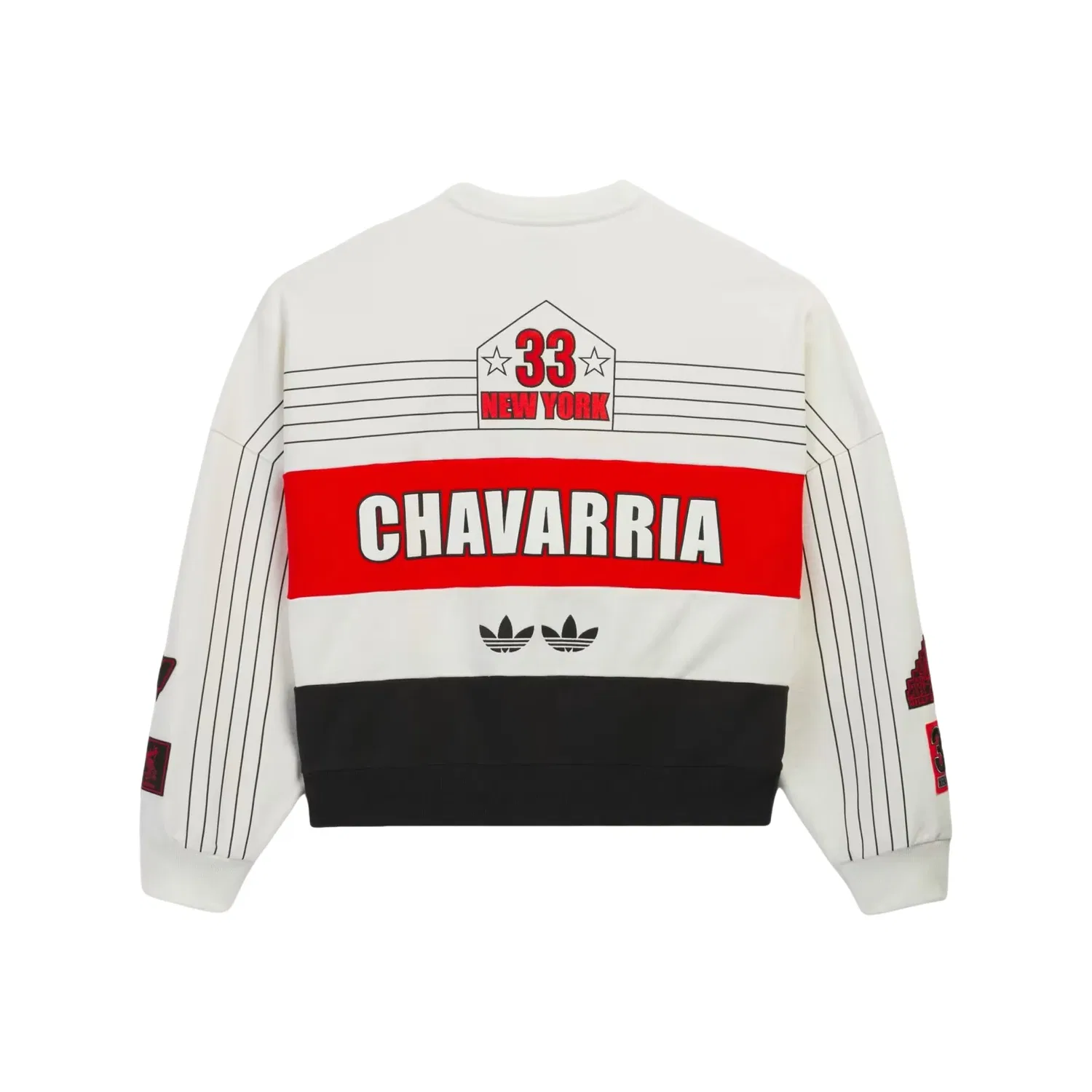 Мужской свитшот с принтом Adidas x Chavarria NY Off White, белый — фото 2