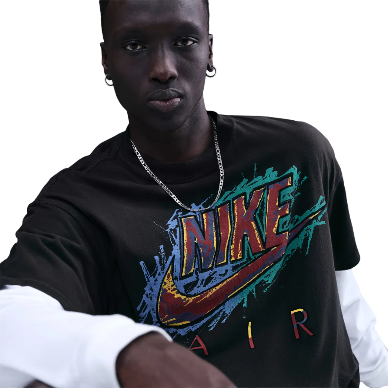 Футболка мужская Max 90 DNAR Nike, цвет Black/Multi — фото 3