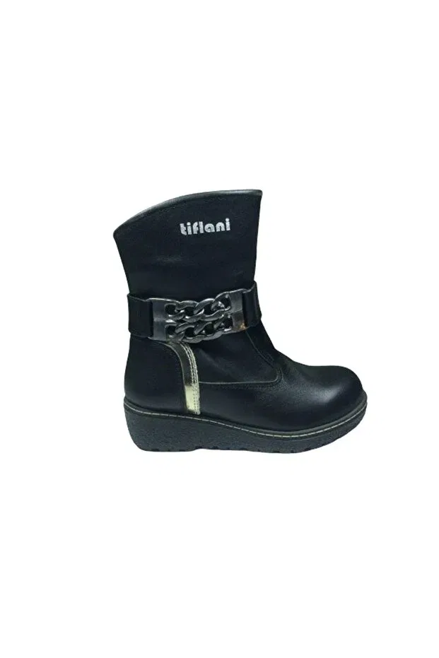 Детские ботинки для девочек на плоском ходу 1005 model Ortopedikal, Black — фото 2
