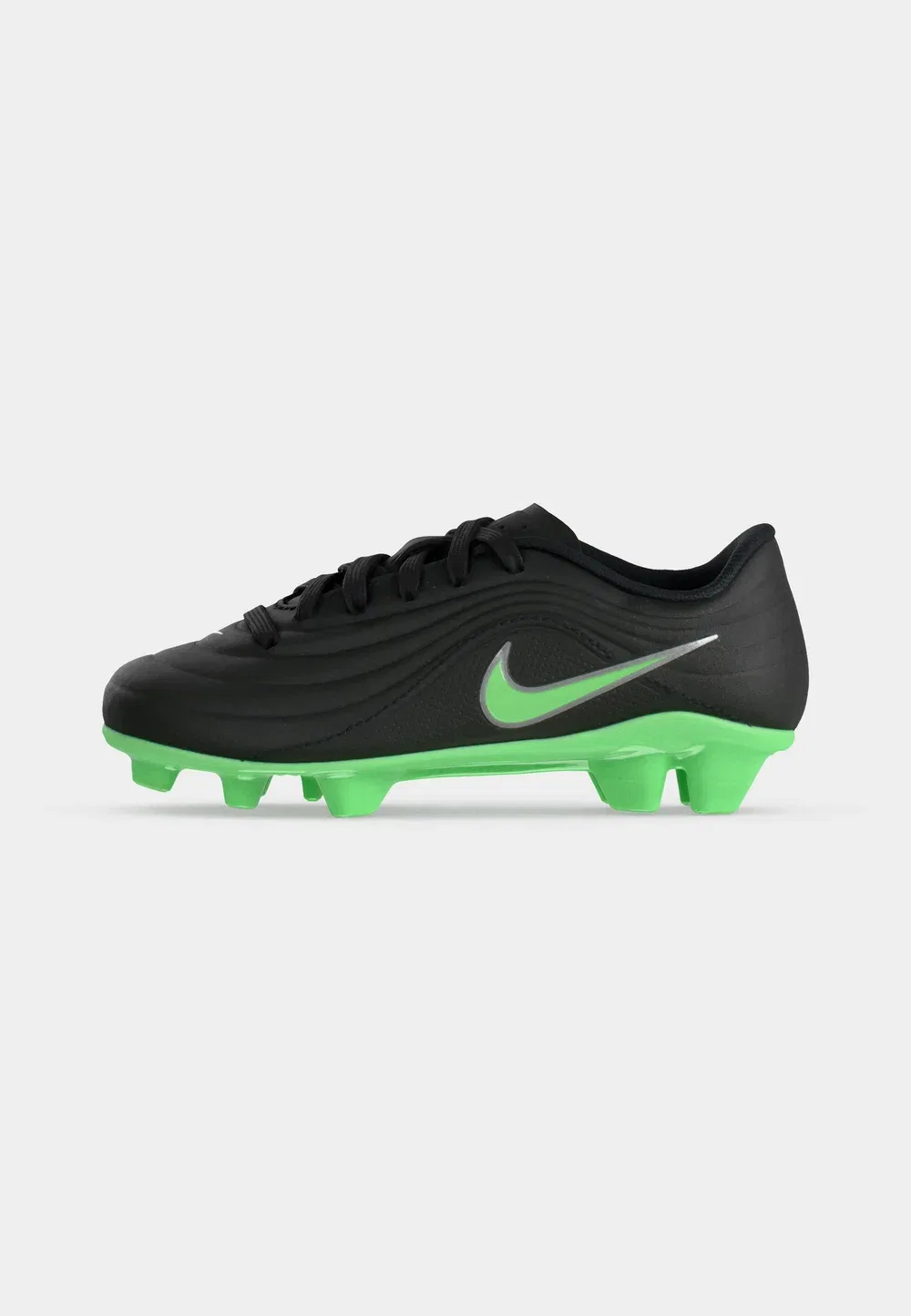 Детские футбольные бутсы Tiempo Maestro Club FG/MG унисекс для искусственного газона Nike Performance, Black/Illusion Green — фото 2