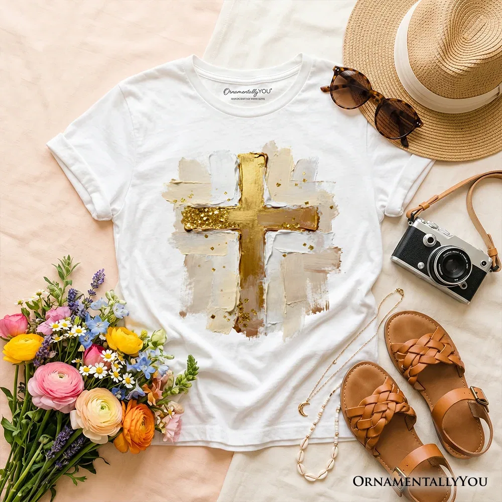 Детская футболка с принтом креста Christian Faith Kids T-Shirt Jesus Cross Graphic Tee OrnamentallyYou, White
