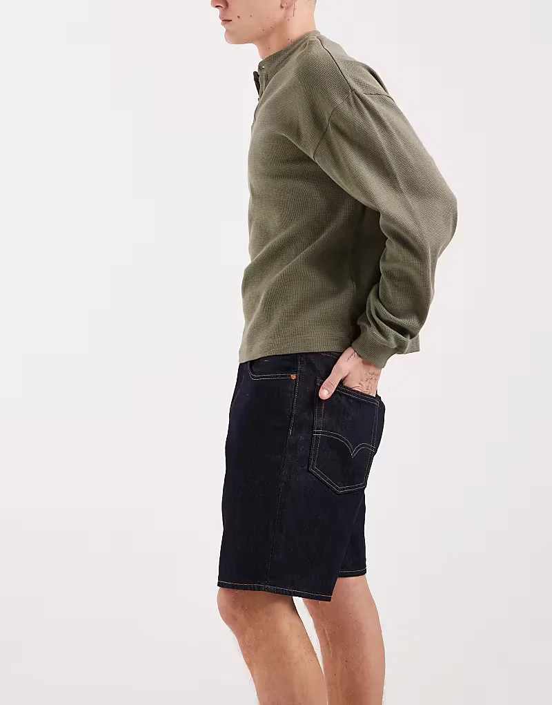 Джинсовые шорты Levi's 468 свободного кроя, индиго — фото 3